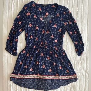 Cotton On Navy Floral Mini Dress